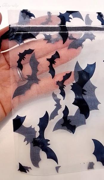 Fledermaus Organza-Zugbeutel